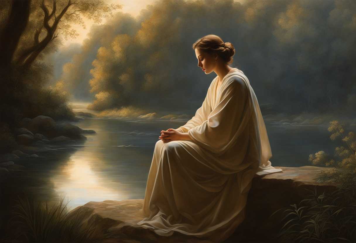 A-serene-figure-in-prayer-bathed-in-soft-light-surrounded-by-nature's-tranquility_bqzs