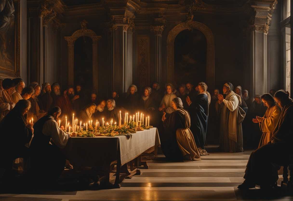 A-candlelit-room-filled-with-individuals-praying-for-healing-faces-aglow-with-faith-and-hope_kzsh