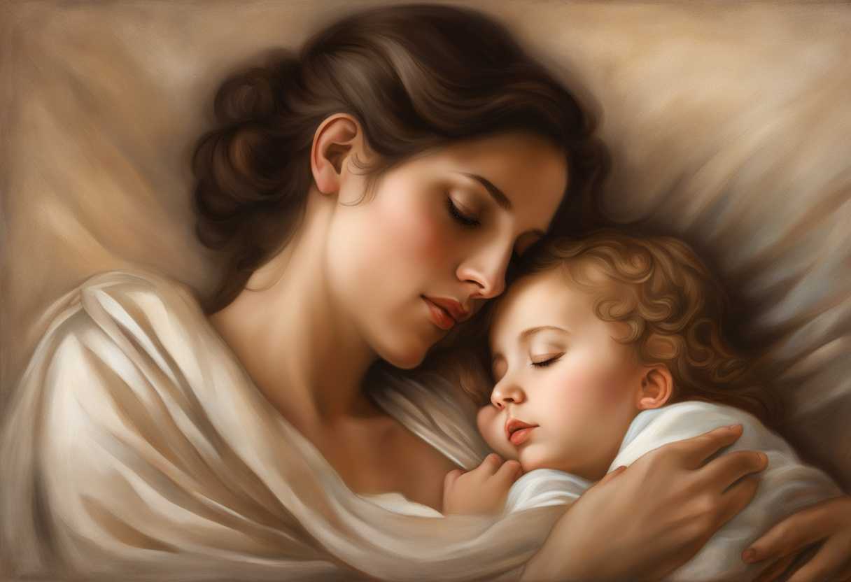 A-mother-and-child-share-a-tender-bedtime-embrace-in-a-softly-lit-room_yonn