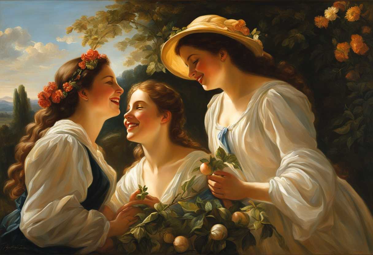 Two-sisters-share-a-joyful-moment-in-sunlight-surrounded-by-vibrant-greenery-and-laughter_cpvv