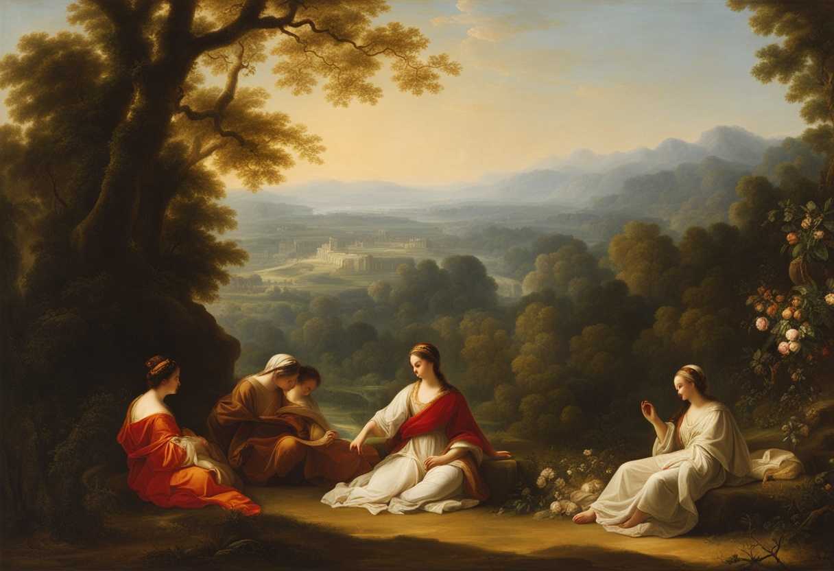 Serene-individuals-meditating-under-soft-sunlight-surrounded-by-nature's-tranquil-beauty-and-gentle_silm