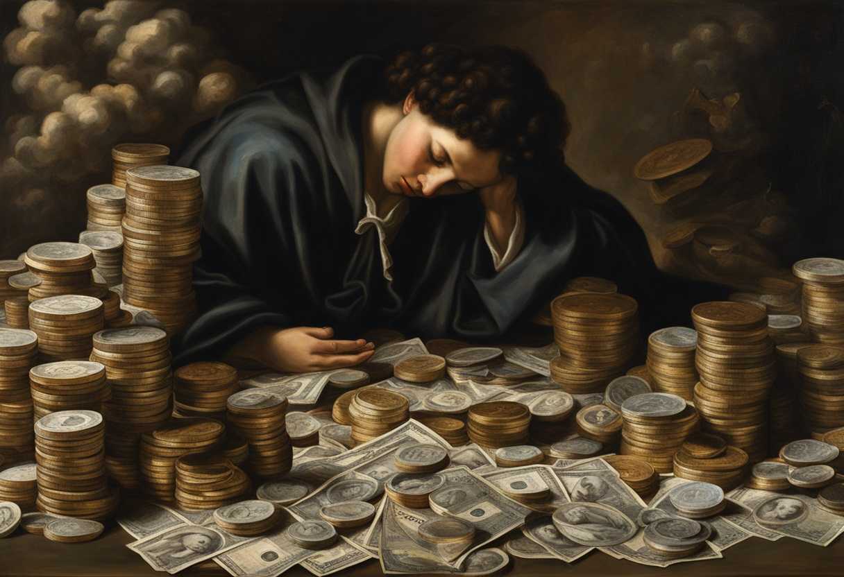 A-person-in-prayer-surrounded-by-coins-and-bills-embodying-hope-and-resilience_ihyw
