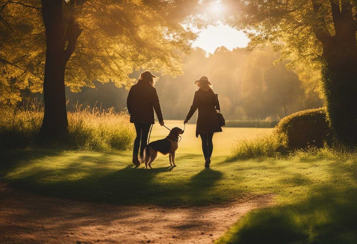 Pet-owner-embracing-their-dog-in-a-sunlit-park-joyful-bond-vibrant-greenery-heartwarming-scene_nsgo
