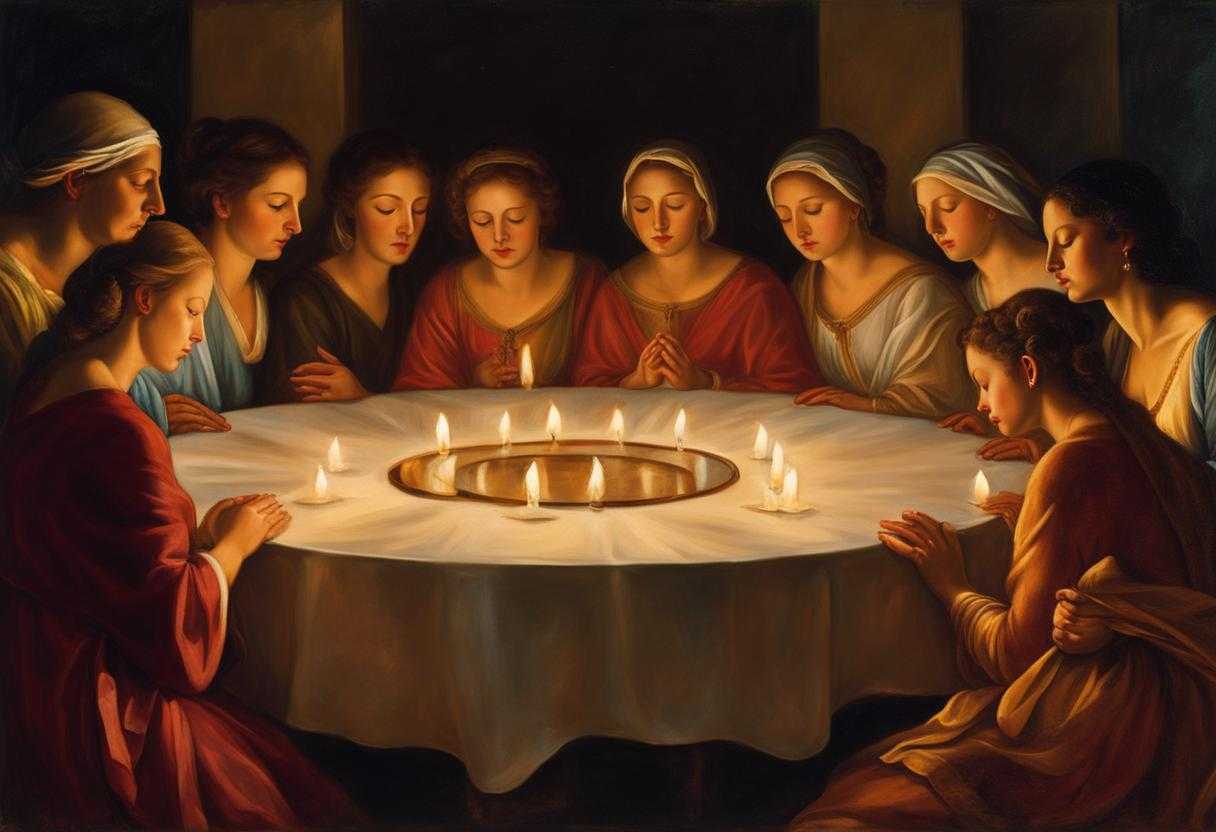 prayer-group-gathered-in-a-circle-heads-bowed-in-reverence-soft-light-from-candles-illuminates-th_mhhh