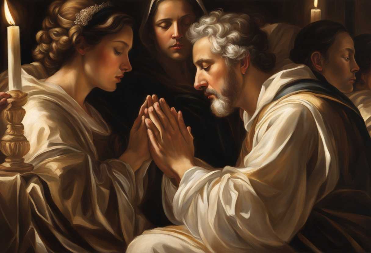 People-gather-in-prayer-faces-filled-with-hope-and-longing-bathed-in-warm-light_thno