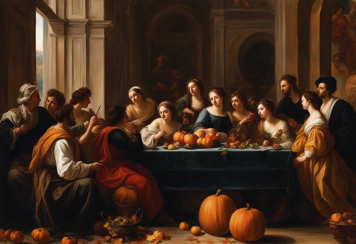 Warm-gathering-of-diverse-friends-sharing-gratitude-autumn-decor-cozy-atmosphere-heartfelt-smile_delc