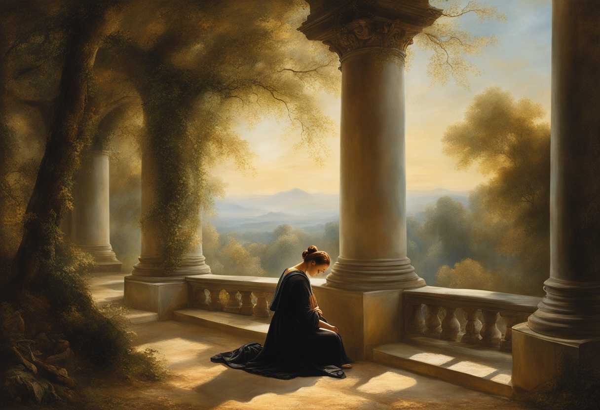 Serene-landscape-gentle-sunlight-filtering-through-trees-peaceful-figure-in-prayer-harmonious-nat_abye