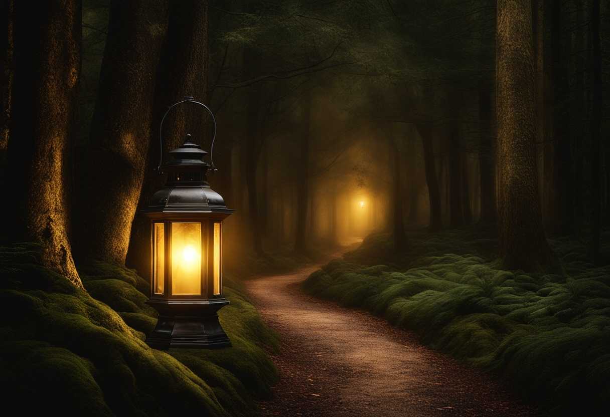 A-glowing-lantern-illuminating-a-dark-forest-path-symbolizing-hope-and-guidance_nfav