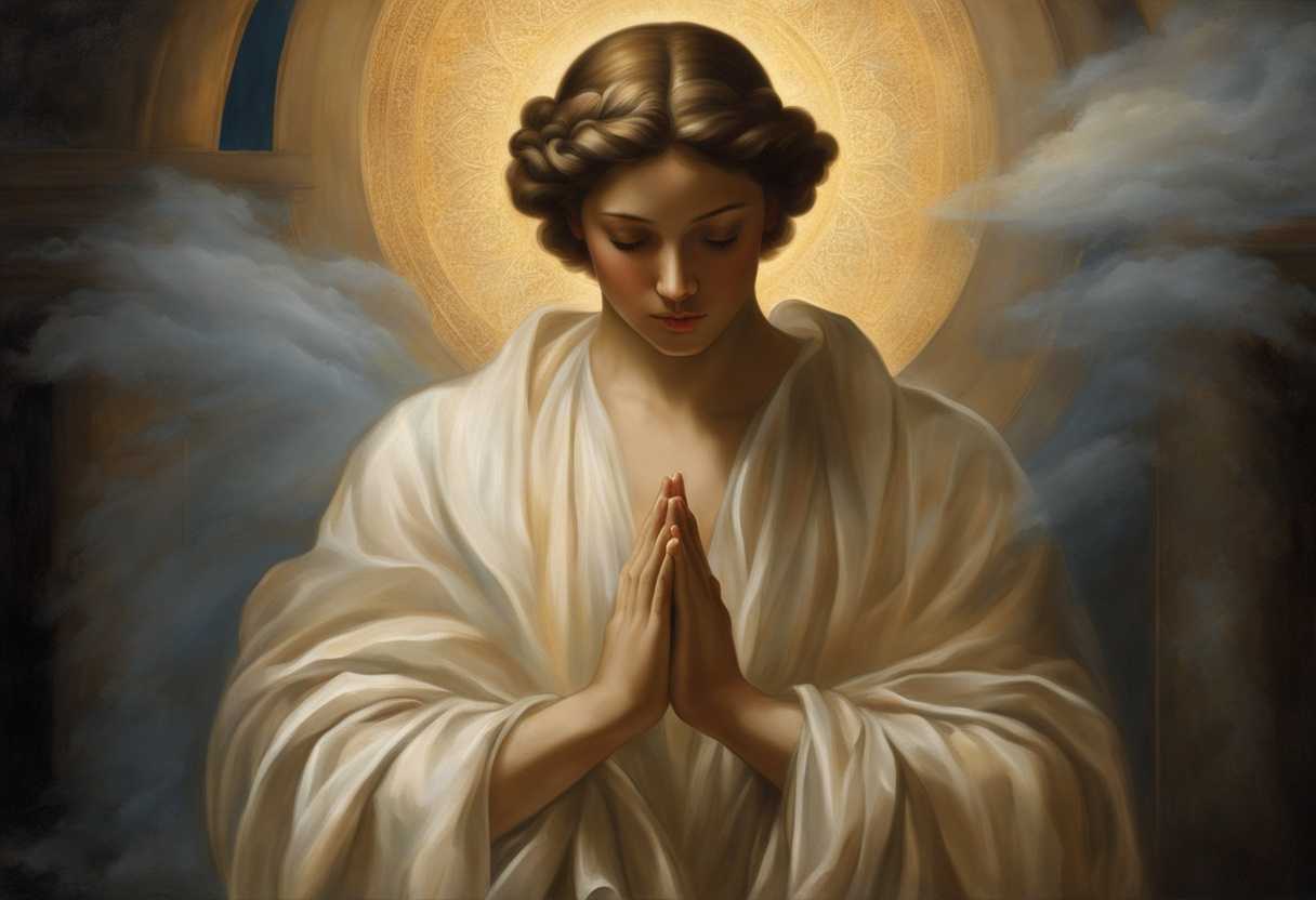 A-serene-figure-in-prayer-surrounded-by-a-glowing-protective-aura-peaceful-ambiance-soft-light_hdpd