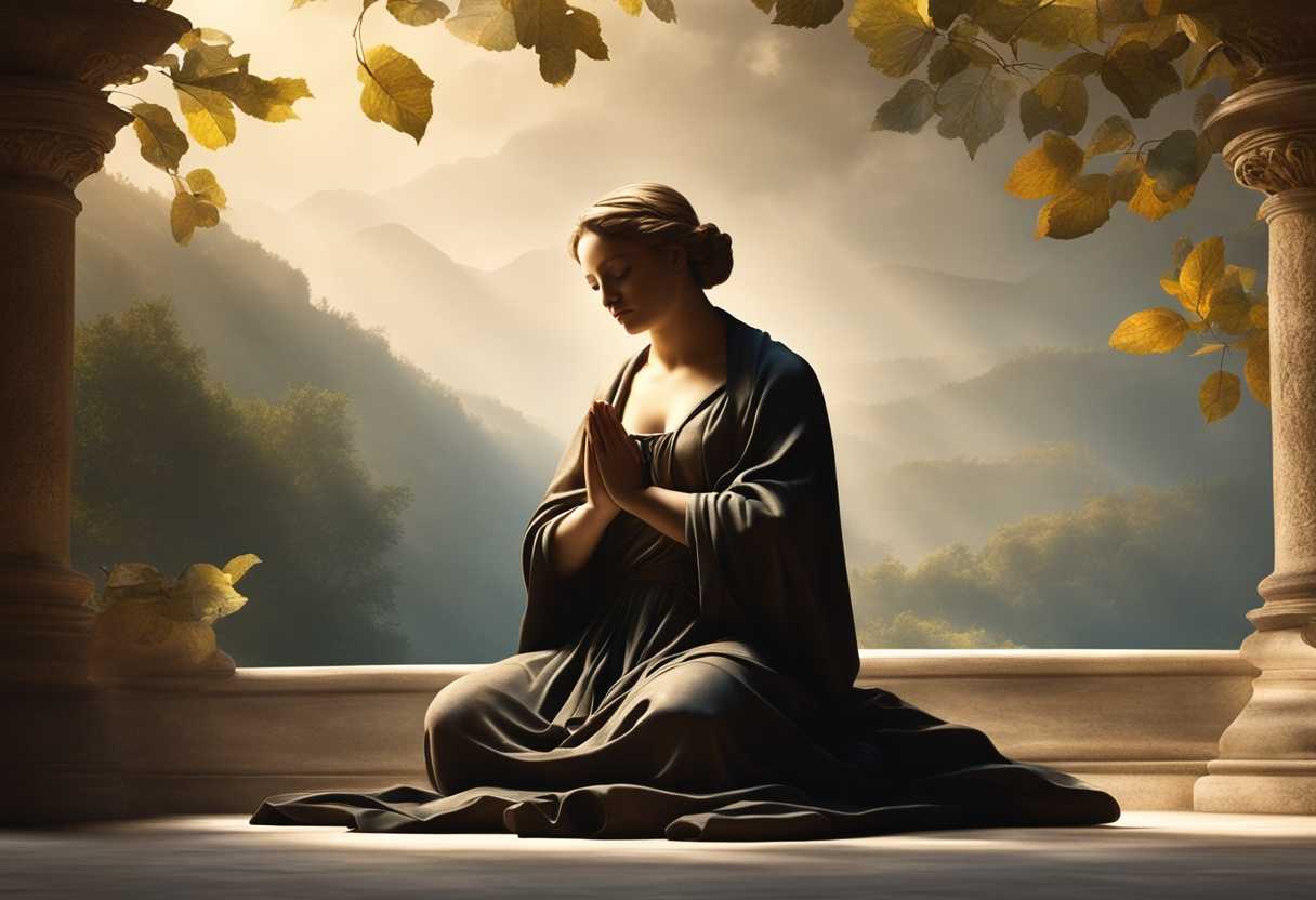 Serene-figure-in-prayer-soft-light-illuminating-surrounded-by-nature-peaceful-contemplative-atmo_sdcz