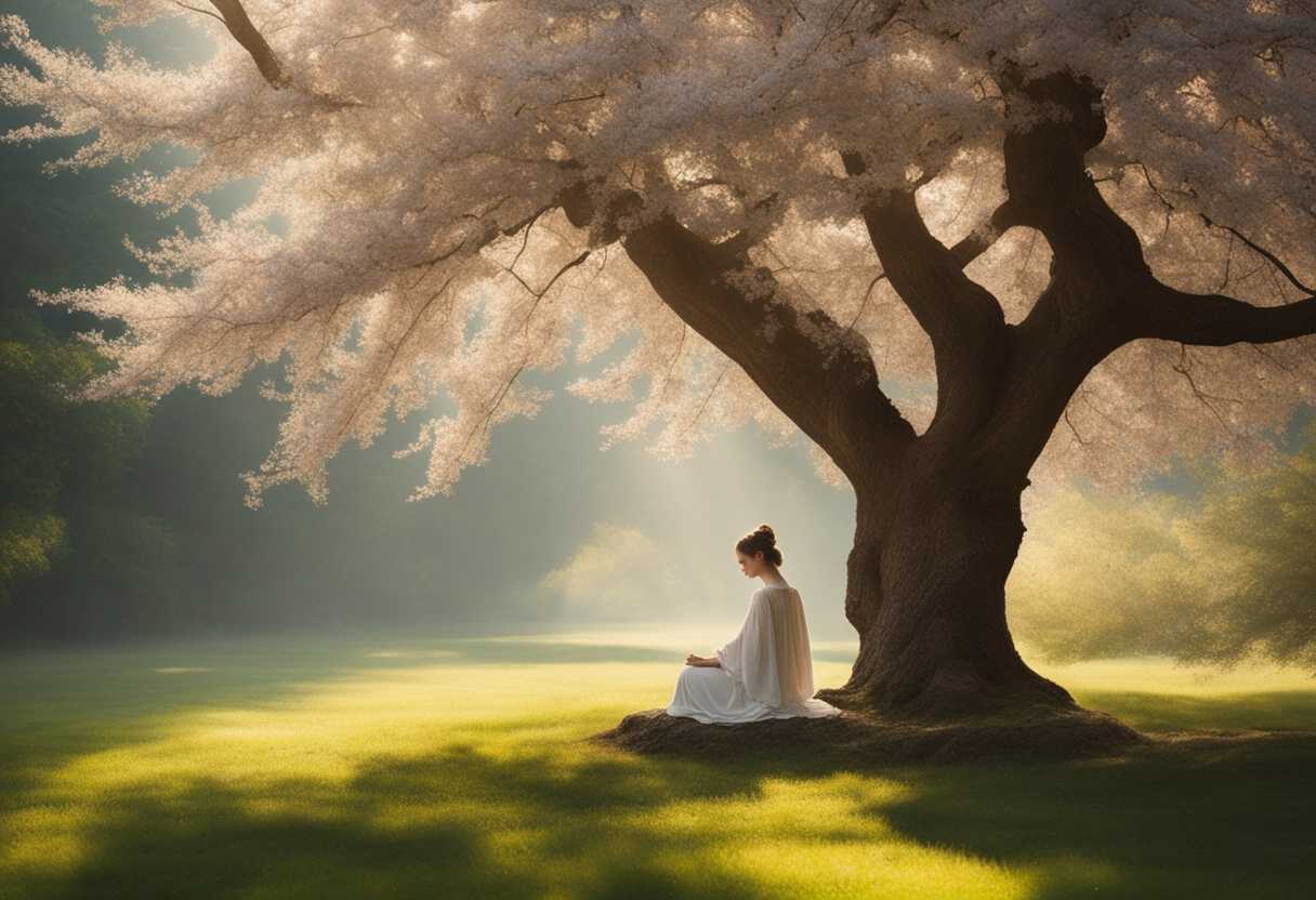 Serene-figure-meditating-under-a-blooming-tree-soft-sunlight-filtering-through-leaves-tranquil-atm_eehn