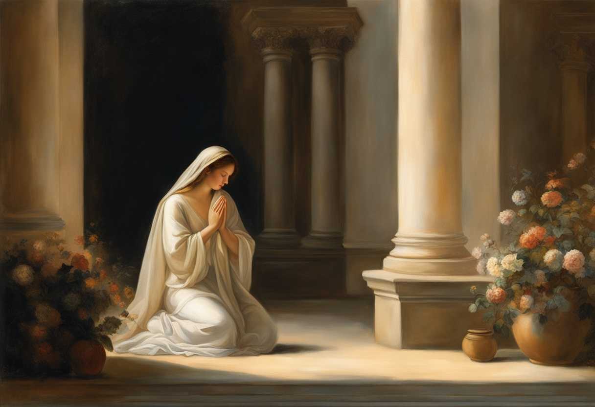 Serene-figure-in-prayer-soft-light-illuminating-a-peaceful-sanctuary-surrounded-by-nature-s-tranqu_blwm