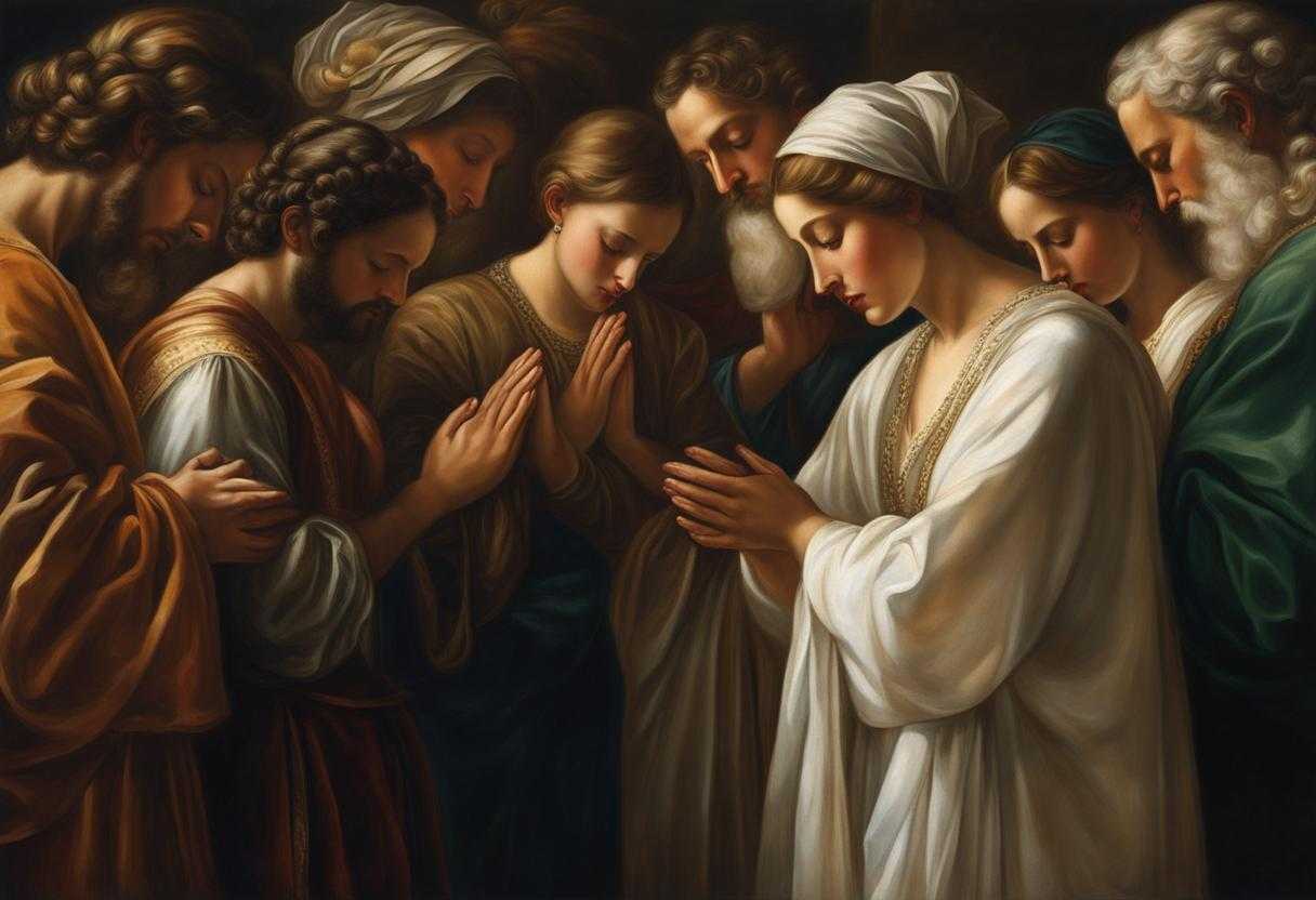 group-of-people-praying-spiritual-connection-timeless-tradition-communal-supplication-serene-atm