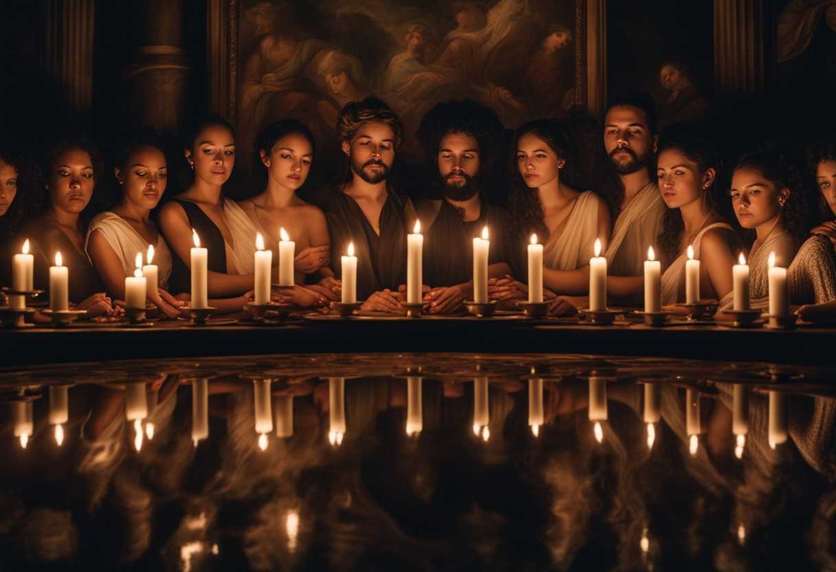 Diverse-group-of-people-holding-hands-eyes-closed-surrounded-by-candles-peaceful-atmosphere-unit_usqk
