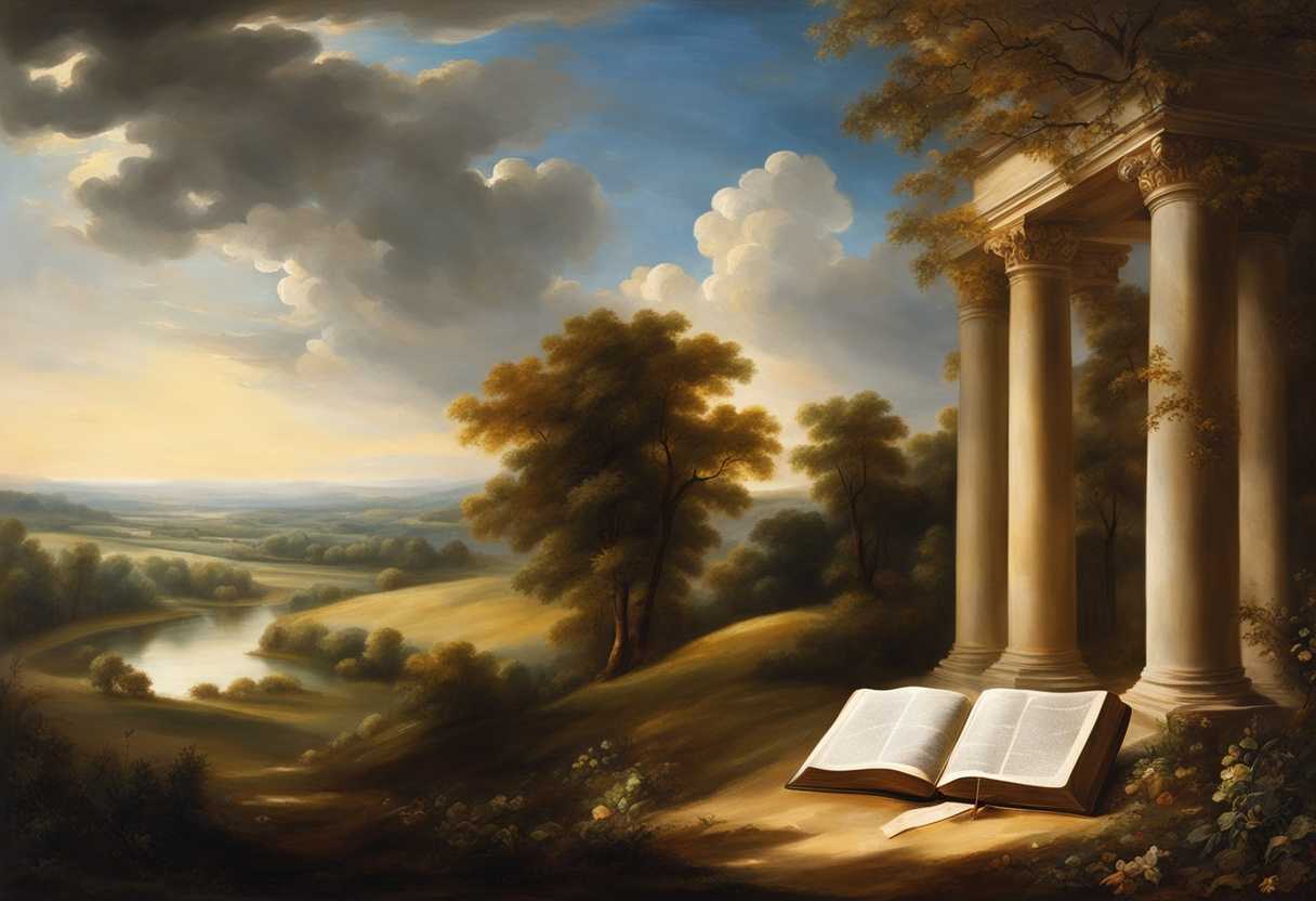 Serene-landscape-sunlight-breaking-through-clouds-open-Bible-gentle-breeze-peaceful-reflection-_gopb