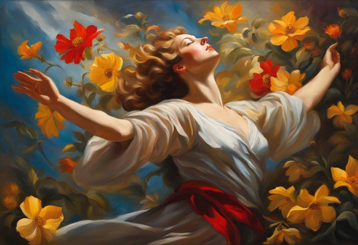 Joyful-figure-dancing-in-sunlight-surrounded-by-vibrant-flowers-breaking-free-from-dark-shadows_aeop