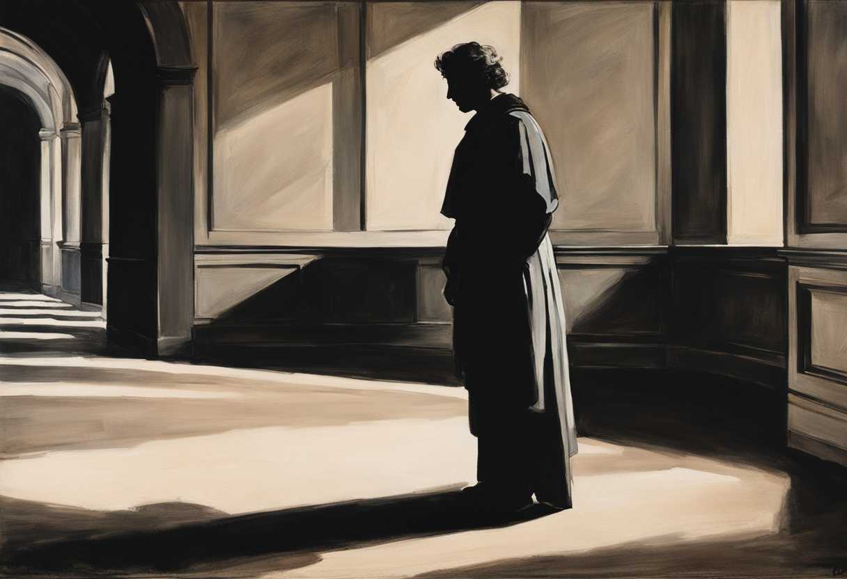 A-somber-figure-in-a-darkened-room-shadows-looming-symbolizing-lost-pride-and-resilience_mkln