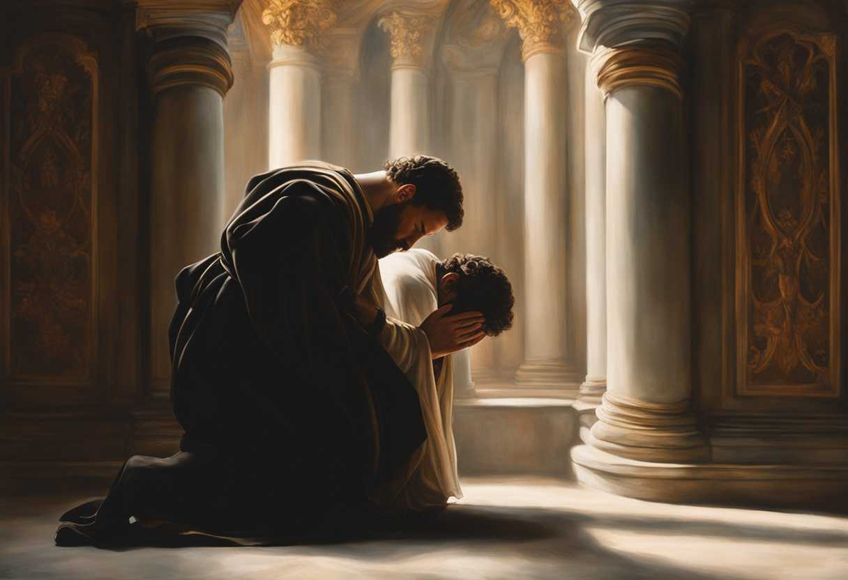 A-person-kneels-in-prayer-eyes-closed-hands-clasped-bathed-in-soft-light_arqe