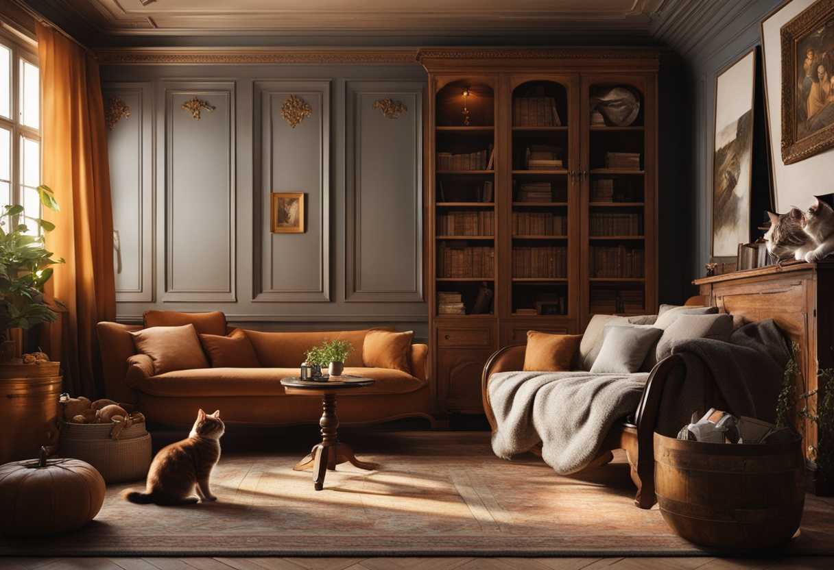 A-cozy-room-with-a-cat-perched-on-a-bookshelf-surrounded-by-playful-toys-and-soft-blankets_wtct