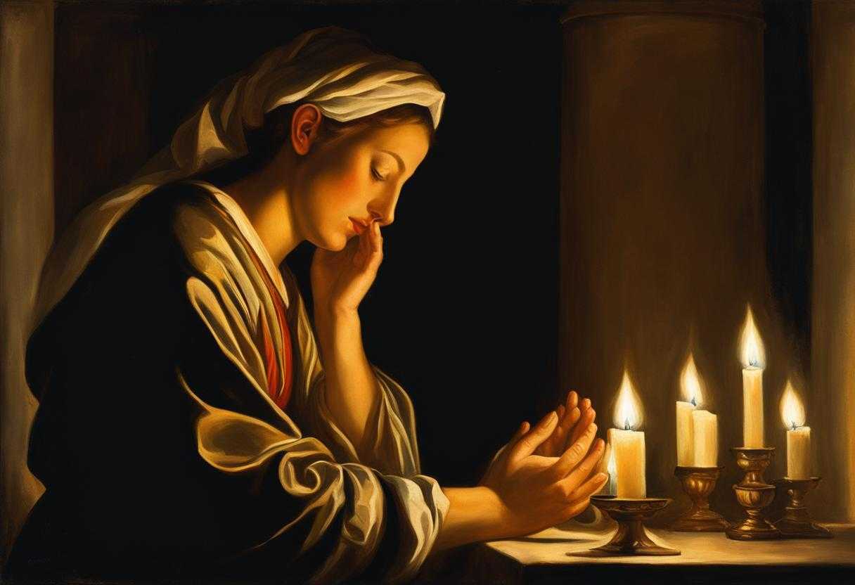A-person-in-prayer-hands-clasped-face-illuminated-by-candlelight-embodying-peace-and-faith_sfxa