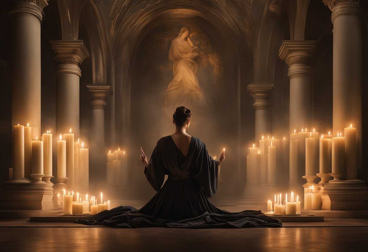 A-serene-figure-in-prayer-surrounded-by-glowing-candles-embodying-strength-and-courage-peaceful-a_zzpw
