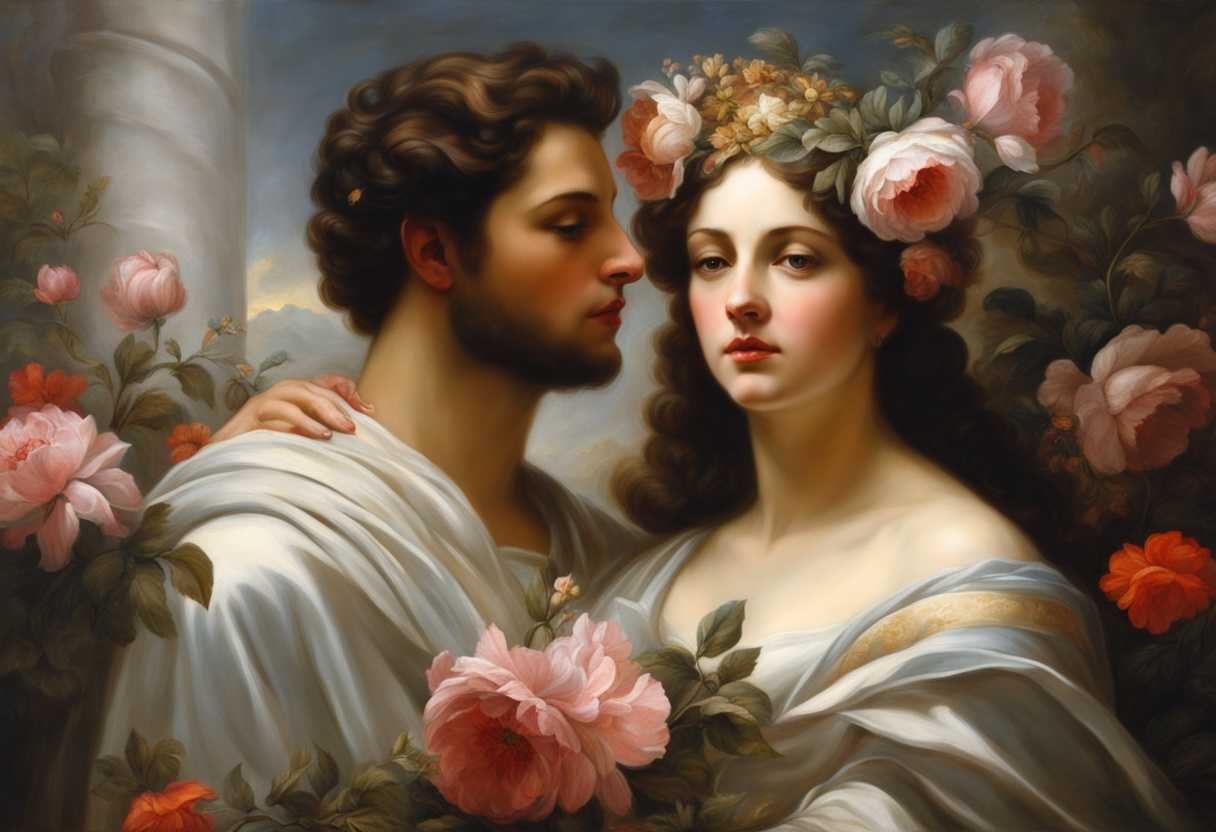 A-serene-woman-gently-guiding-her-husband-surrounded-by-soft-light-and-blooming-flowers_czme