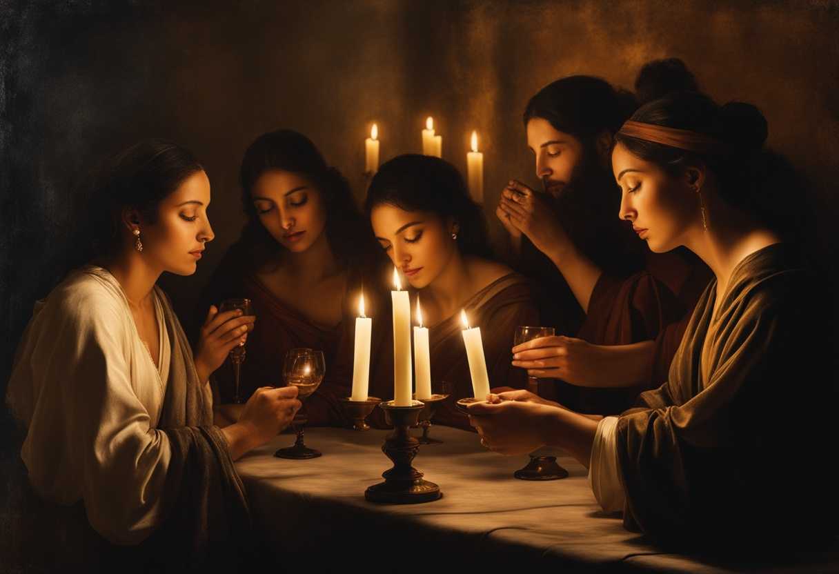 Serene-gathering-of-diverse-people-candles-lit-soft-light-hopeful-expressions-peaceful-atmospher_xrio