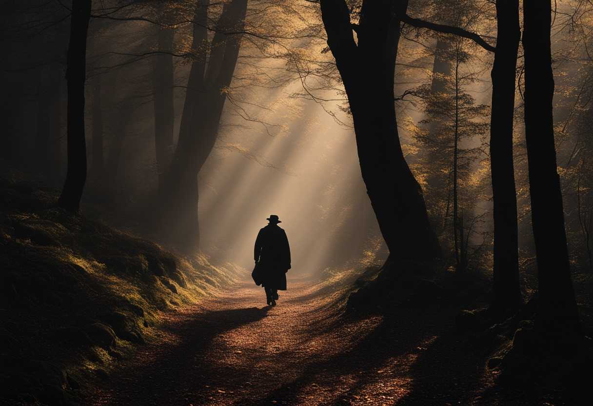 A-lone-figure-walking-through-a-shadowy-forest-illuminated-by-a-soft-glowing-lantern_mblx