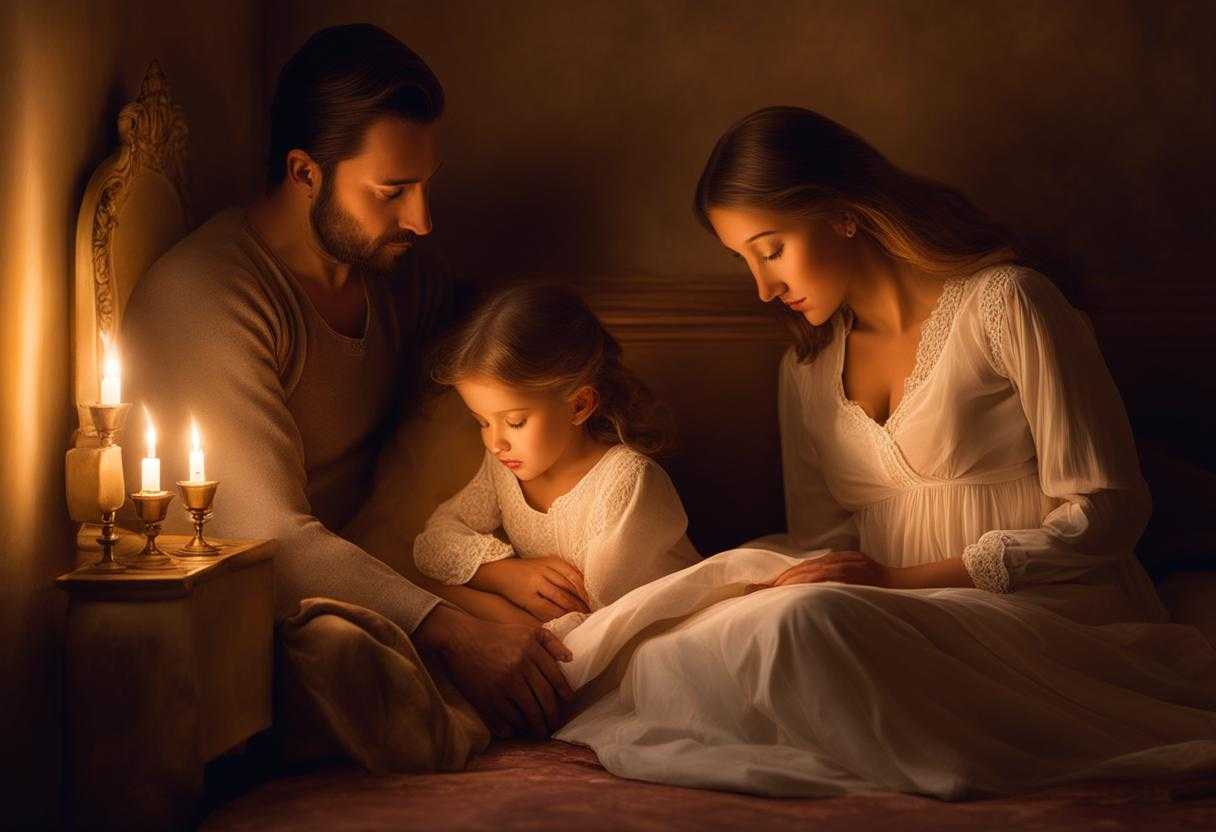 family-praying-together-before-bedtime-warm-cozy-bedroom-soft-glow-of-bedside-lamp-parents-sittin