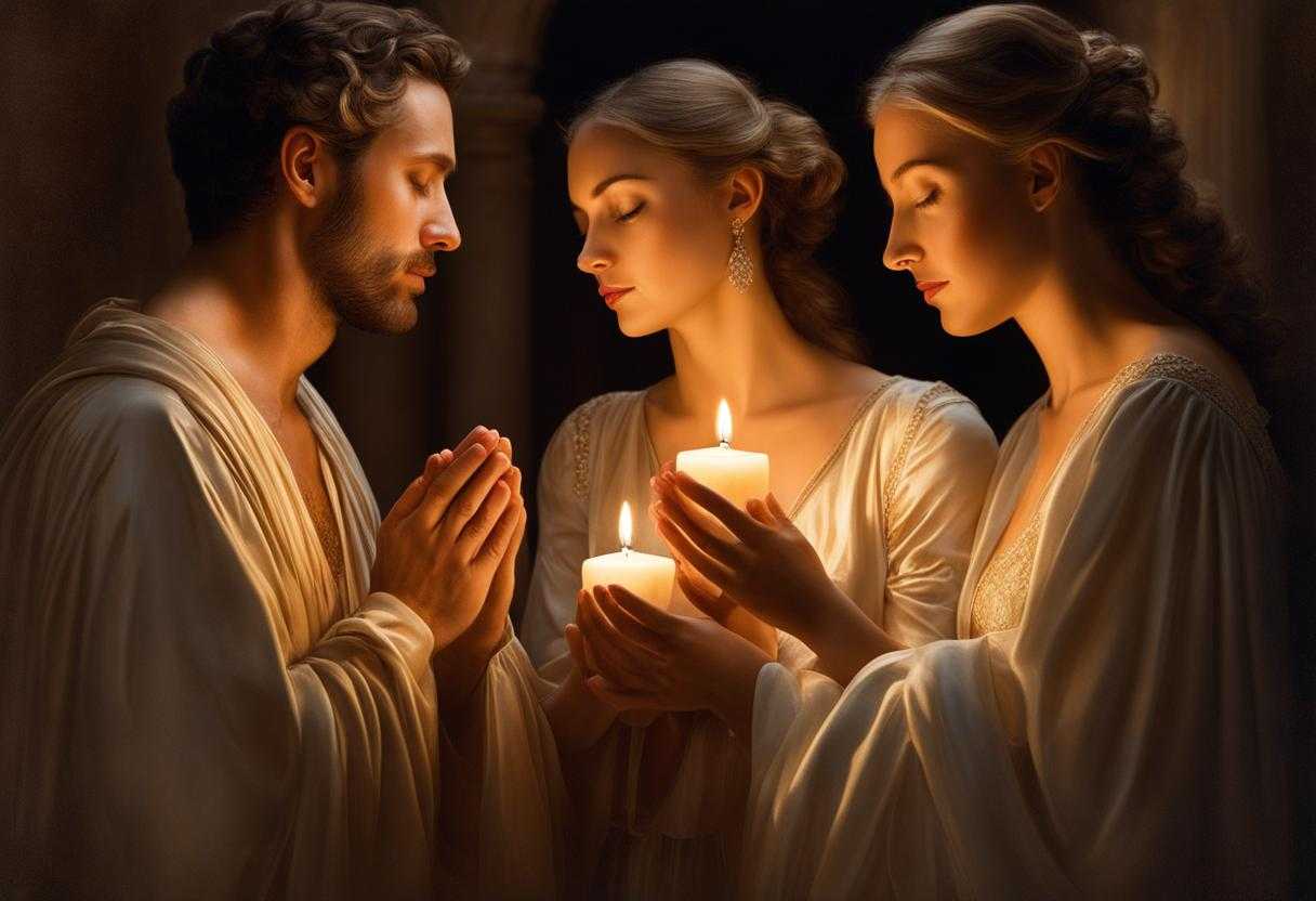 family-praying-together-huddled-together-heads-bowed-in-prayer-unity-and-connection-warm-soft-li