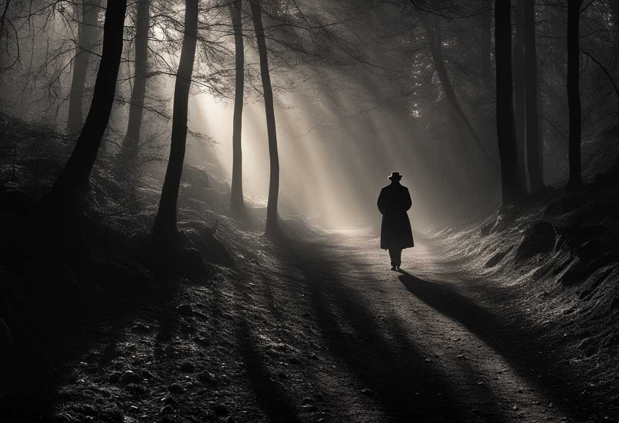 A-lone-figure-walking-through-a-shadowy-forest-illuminated-by-a-soft-glowing-lantern_qzrj