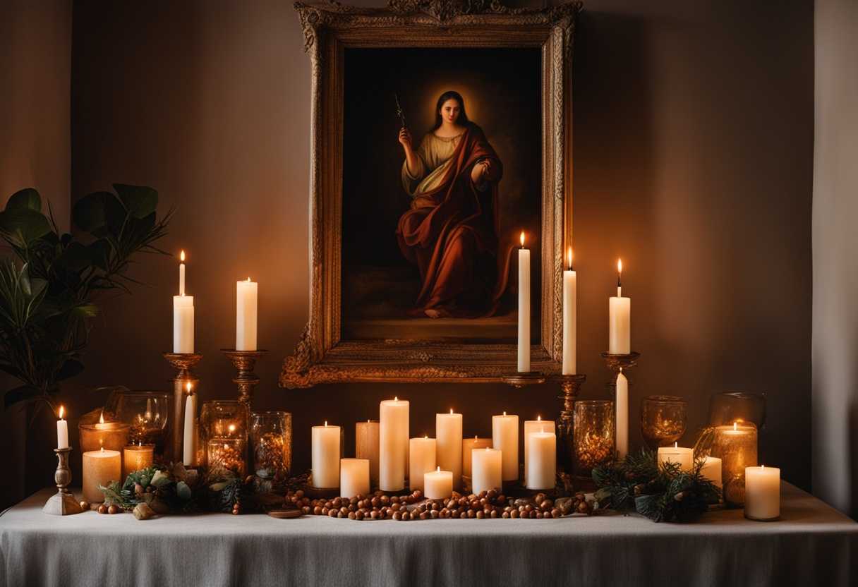 A-serene-altar-adorned-with-candles-prayer-beads-and-symbols-of-abundance-softly-lit-ambiance_wyyb