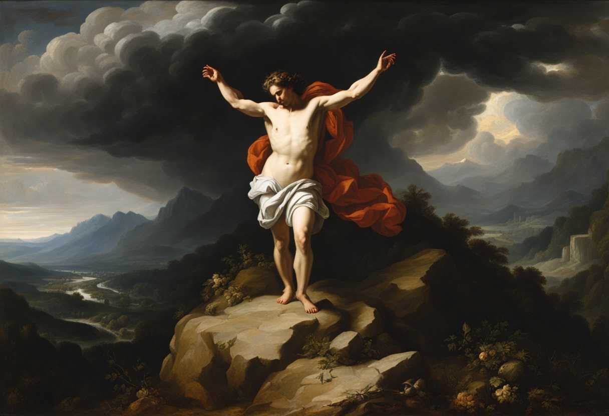 A-determined-figure-standing-atop-a-mountain-arms-raised-surrounded-by-stormy-skies-seeking-stren_onms