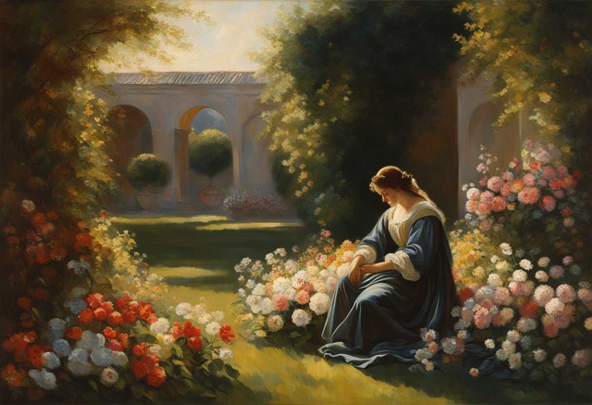 A-somber-figure-kneeling-in-a-sunlit-garden-surrounded-by-blooming-flowers-seeking-redemption_derq