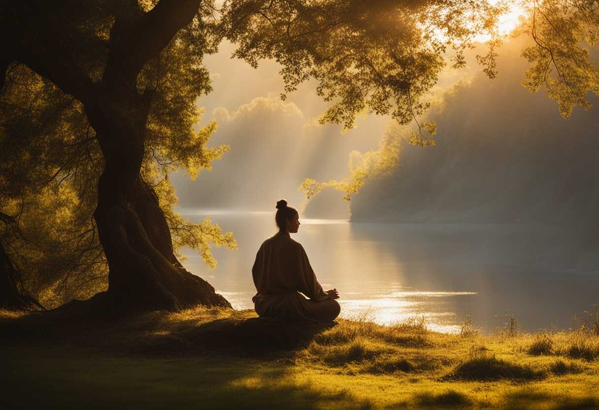 A-serene-morning-scene-a-person-meditating-in-nature-soft-sunlight-peaceful-atmosphere-focused-e_yjmj