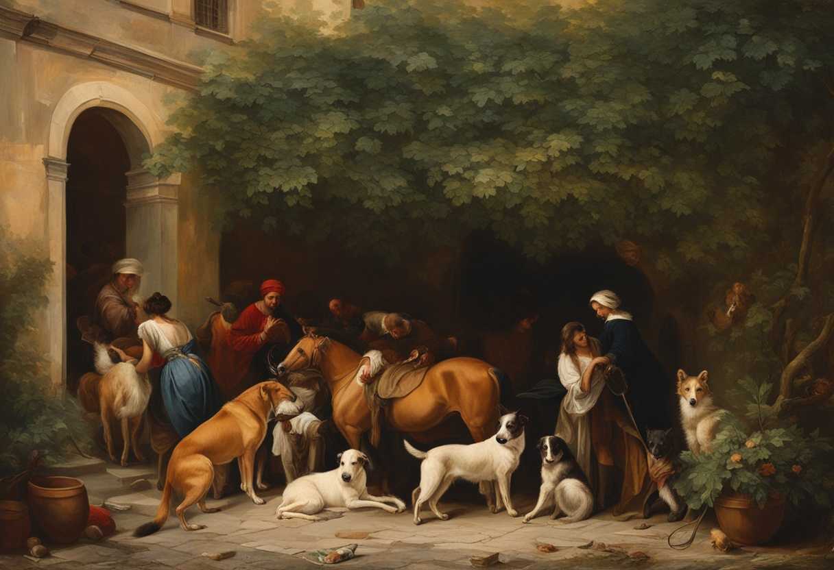 Stray-animals-sheltered-in-a-cozy-haven-surrounded-by-caring-volunteers-vibrant-greenery-and-safe_ilgy