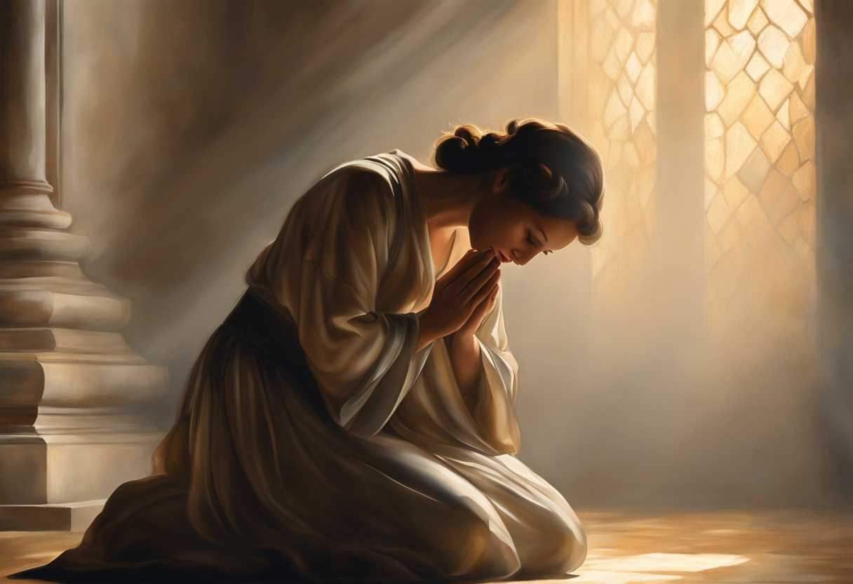 A-person-kneeling-in-prayer-hands-clasped-surrounded-by-soft-light-serene-expression-hopeful-atm_nvin
