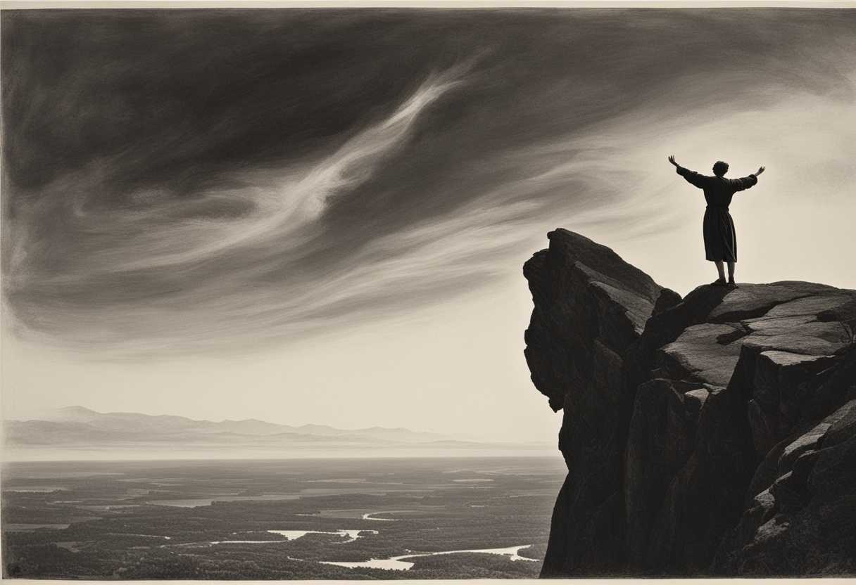 A-person-standing-at-the-edge-of-a-cliff-arms-outstretched-embracing-the-wind-hopeful_bscw