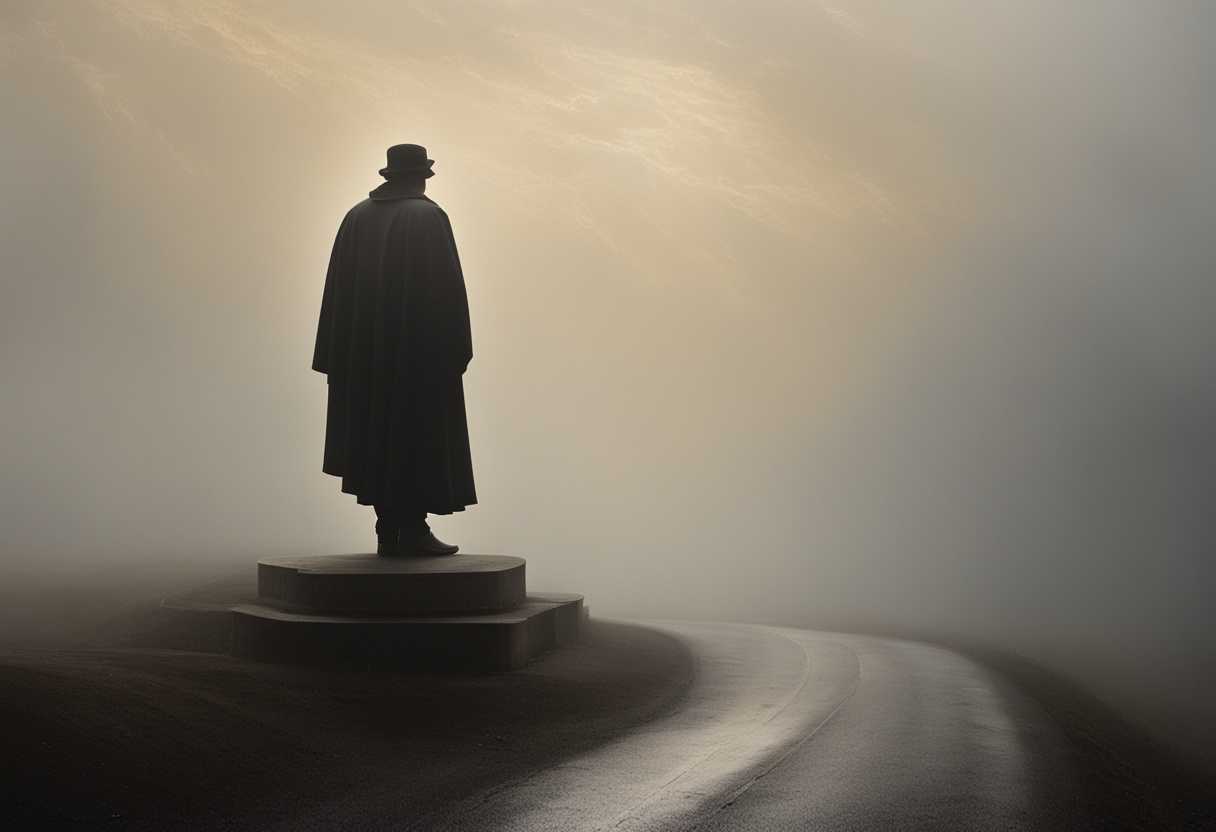 A-lone-figure-standing-at-a-crossroads-seeking-guidance-amidst-swirling-fog-contemplative-atmosph_bpvs