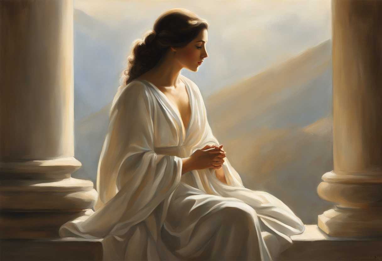 A-serene-figure-in-prayer-bathed-in-soft-morning-light-exudes-hope-and-peace_ksru