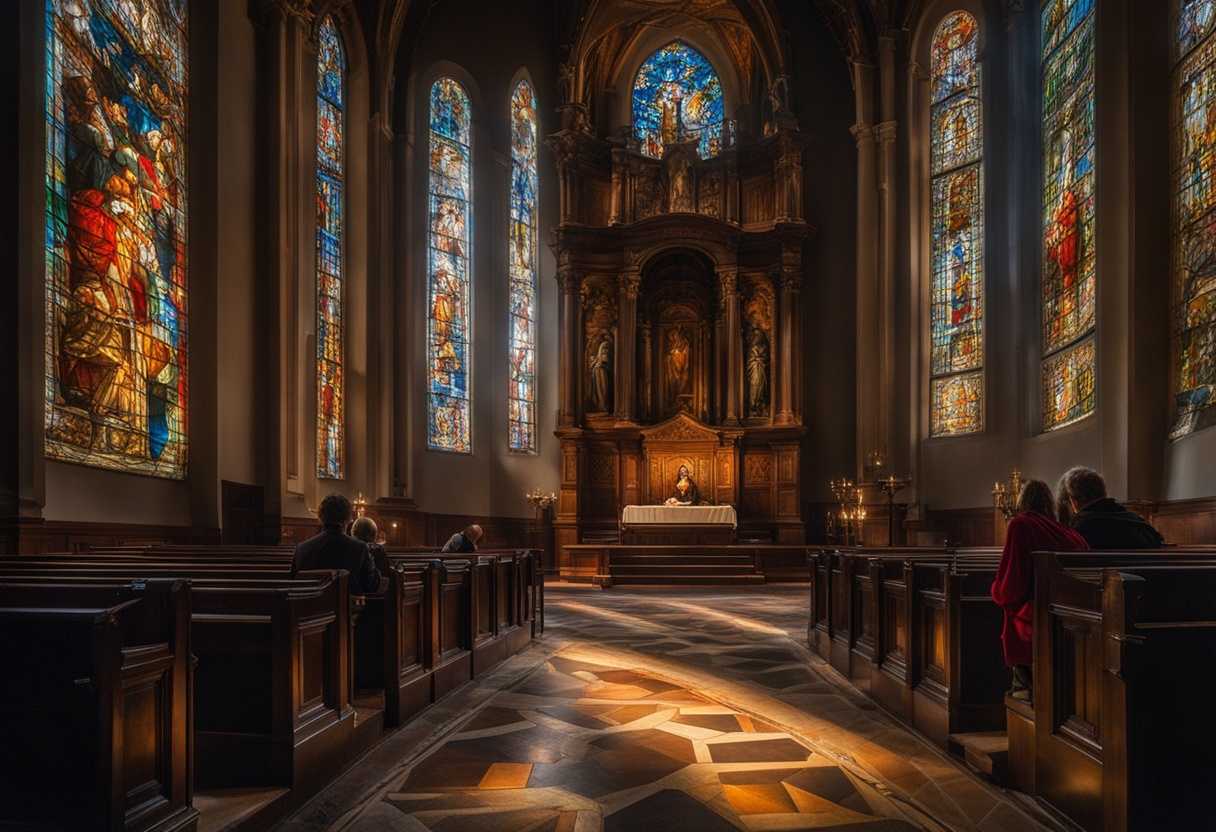 A-dimly-lit-chapel-stained-glass-casting-colors-individuals-kneeling-in-prayer-seeking-forgivenes_qqhy