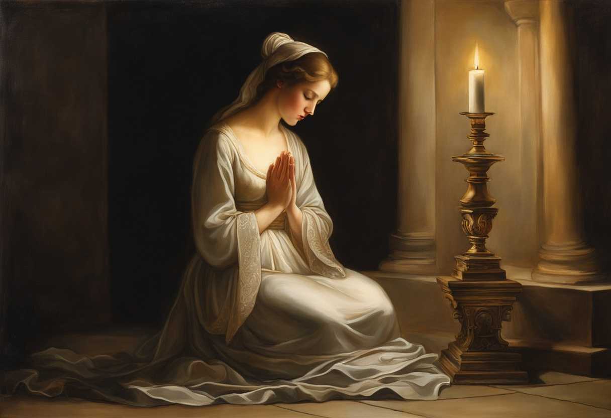 A-person-kneeling-in-prayer-eyes-closed-surrounded-by-soft-candlelight-and-tranquil-silence_akvd