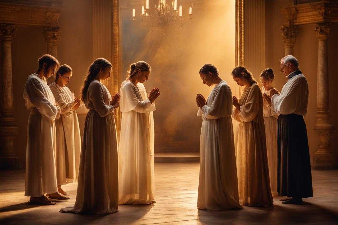 group-of-people-standing-in-a-circle-heads-bowed-in-prayer-hands-clasped-together-warm-golden-lig