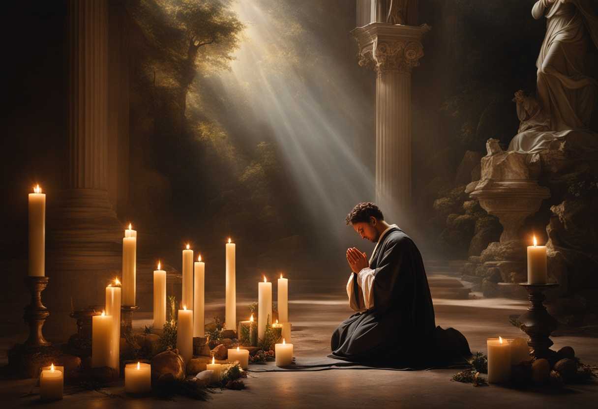 A-person-prays-in-nature-surrounded-by-soft-light-candles-and-serene-symbols_voqp