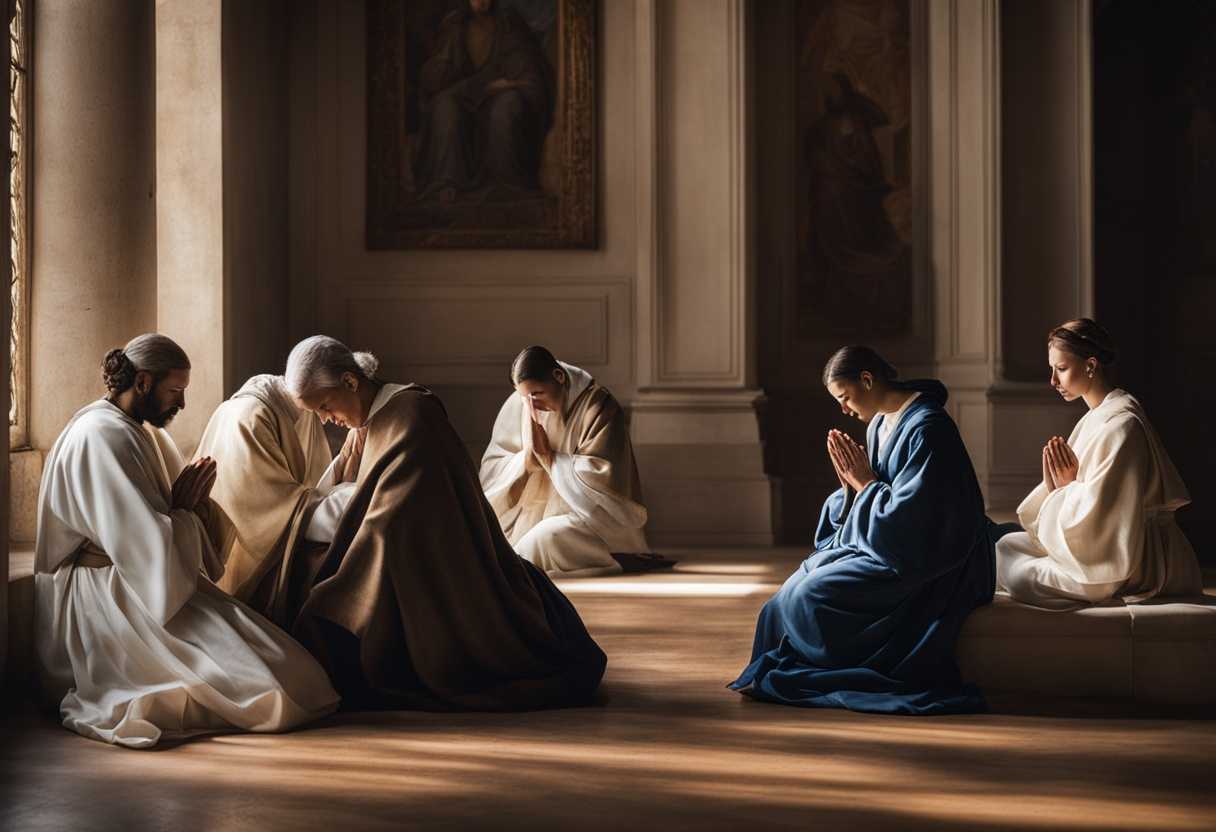 A-serene-moment-captured-a-group-in-prayer-bathed-in-soft-light-embodying-faith_fiwj