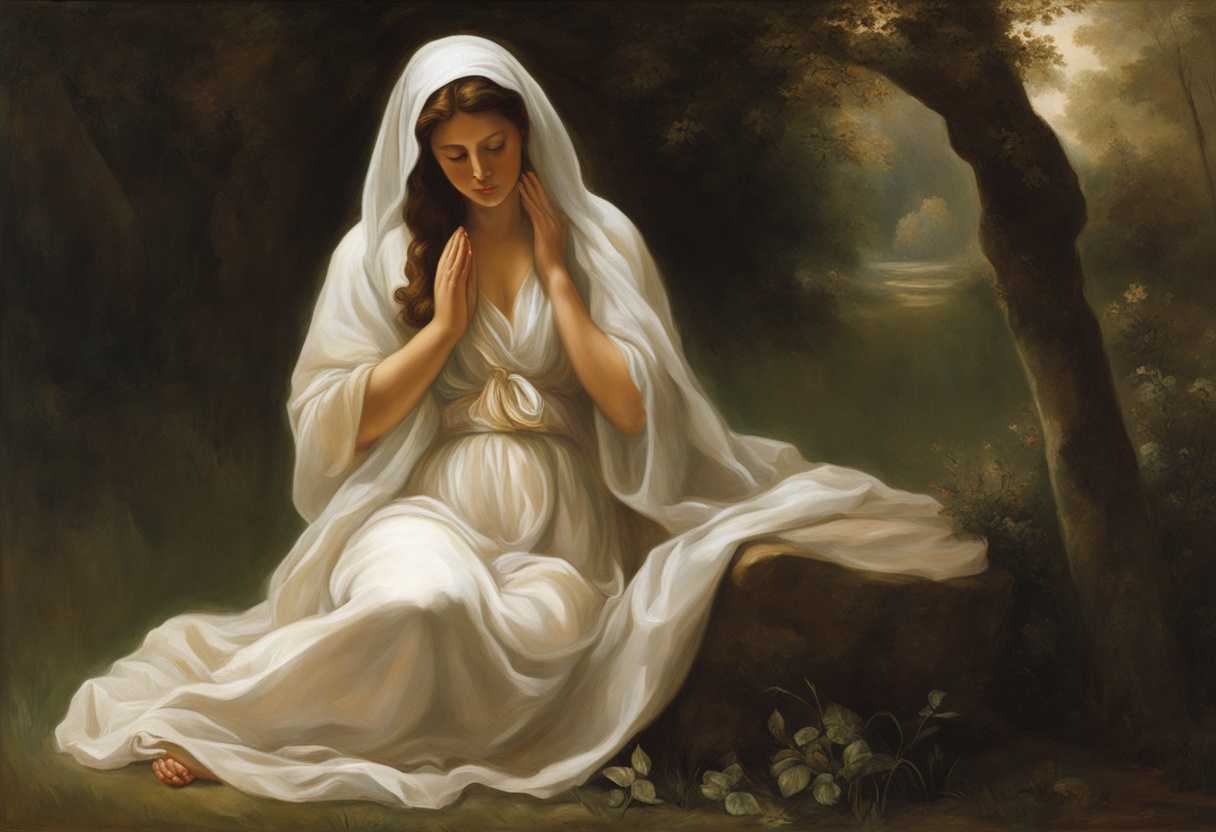 A-serene-figure-in-prayer-embraced-by-nature's-tranquility-and-soft-ethereal-light_tiim