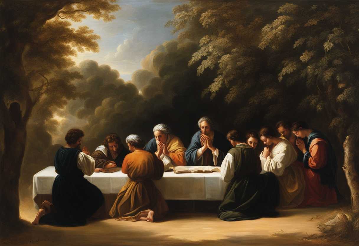 A-diverse-group-prays-under-trees-soft-light-illuminating-their-hopeful-tranquil-expressions_zqpy