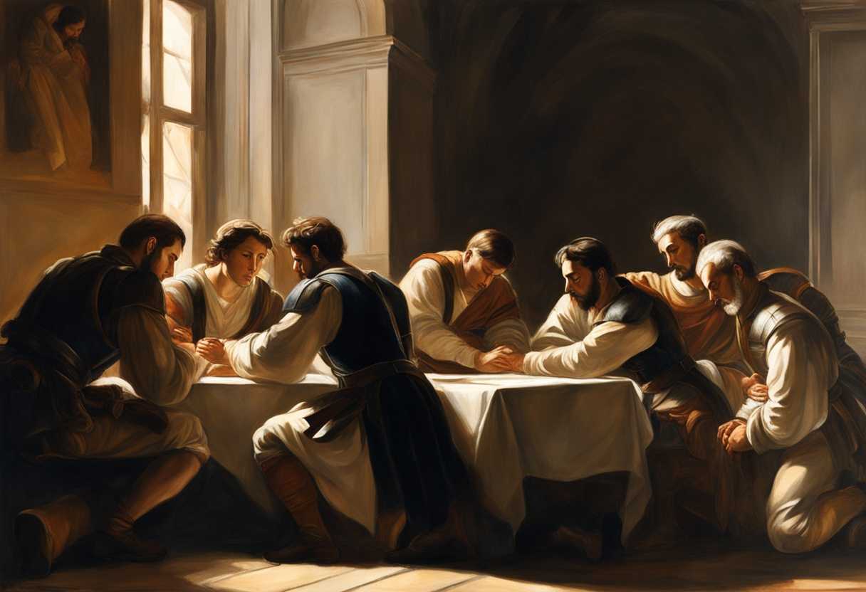 Wounded-soldiers-in-a-sunlit-room-praying-together-embodying-hope-resilience-and-compassion_vzpy