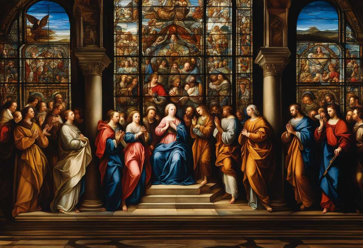A-serene-gathering-of-individuals-in-prayer-illuminated-by-soft-stained-glass-light_diwt