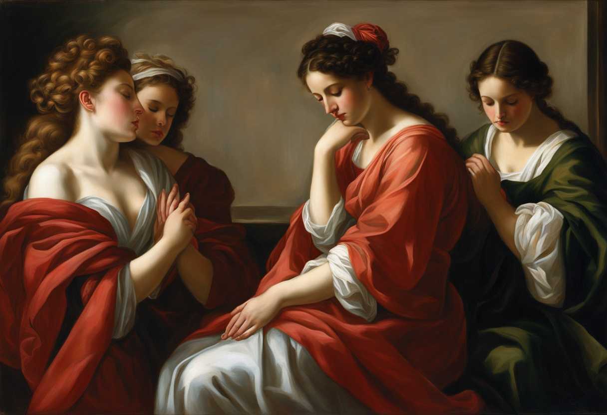 A-serene-gathering-in-soft-morning-light-hands-clasped-eyes-closed-seeking-blessings_icve